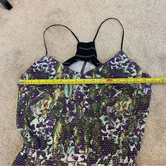 LULULEMON City Summer Dress Floral Sport White Multi Narrow Court Stripe Black 6 - Picture 14 of 17